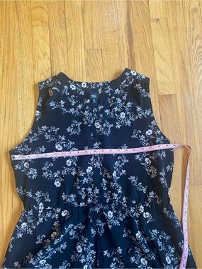 Black Floral Sleeveless dress